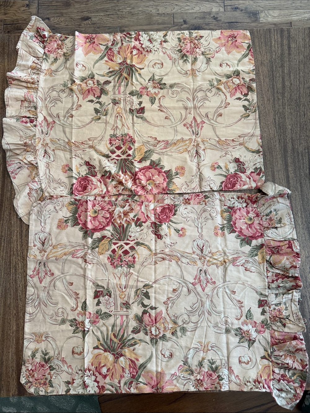 vintage Ralph Lauren Guinevere cotton sateen standard pillowcases set(2)